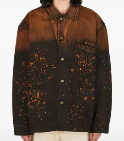 American Idol Chris Tungseth Splatter Denim Jacket