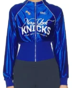 The View 2026 Sara Haines Satin Knicks Jacket