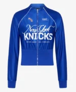 The View 2026 Sara Haines Satin Knicks Jacket
