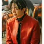 Typhoon Family Kang Tae-Pung Red Leather Jacket
