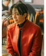 Typhoon Family Kang Tae-Pung Red Leather Jacket