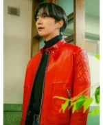 Typhoon Family Kang Tae-Pung Red Leather Jacket