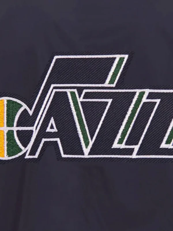 Utah Jazz Bomber Lightweight Navy Nylon Jacket