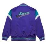 Utah Jazz Heavyweight Purple Satin Jacket