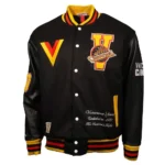 Vancouver Canucks Black Letterman Jacket
