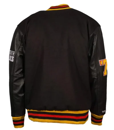 Vancouver Canucks Black Letterman Jacket