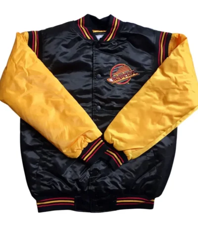 Vancouver Canucks Black and Gold Skate Jacket