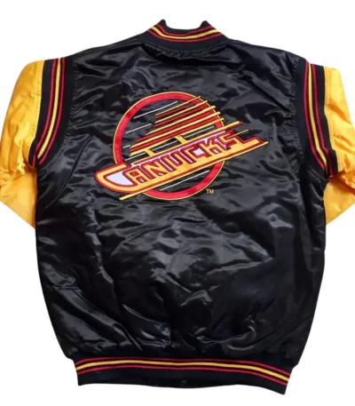 Vancouver Canucks Black and Gold Skate Jacket