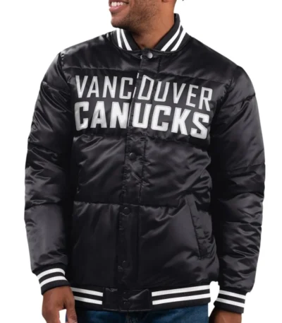 Vancouver Canucks Bronx Black Bubble Jacket