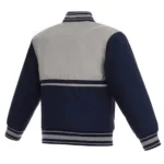 Vancouver Canucks Youth Poly-Twill Full-Snap Navy-Gray Jacket