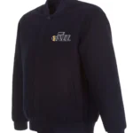 Varsity Utah Jazz Navy Blue Wool Jacket