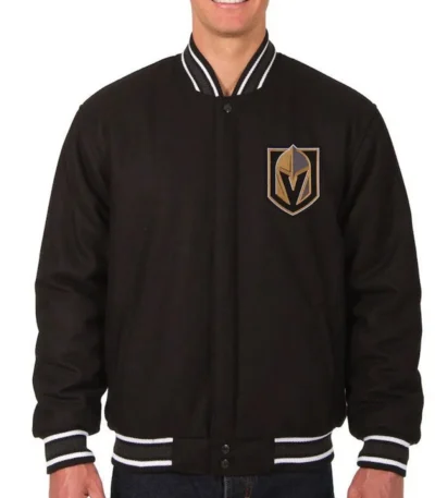 Varsity Vegas Golden Knights Black Wool Jacket