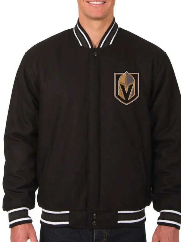 Varsity Vegas Golden Knights Black Wool Jacket