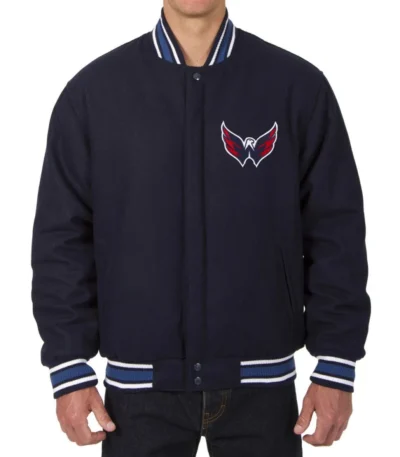 Varsity Washington Capitals Navy Blue Wool Jacket