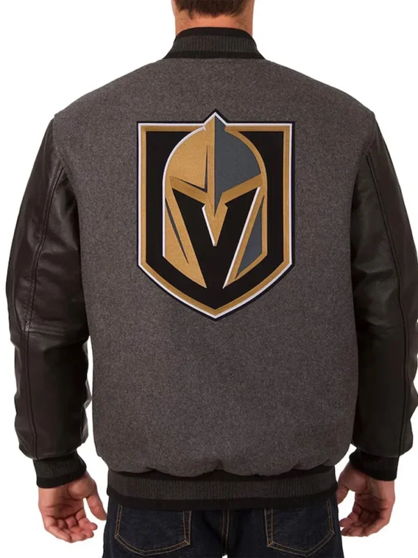 Vegas Golden Knights Charcoal and Black Varsity Jacket