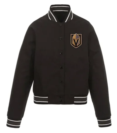 Vegas Golden Knights Front Hit Black Poly Twill Jacket
