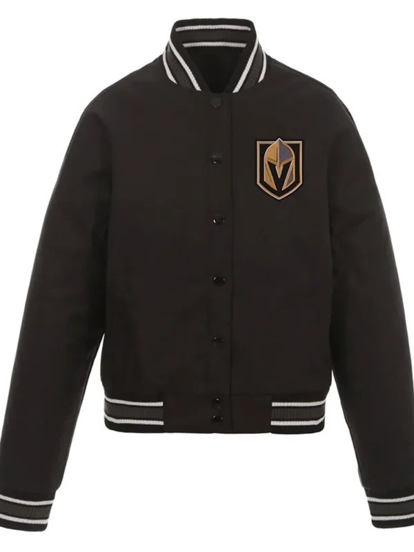 Vegas Golden Knights Front Hit Black Poly Twill Jacket