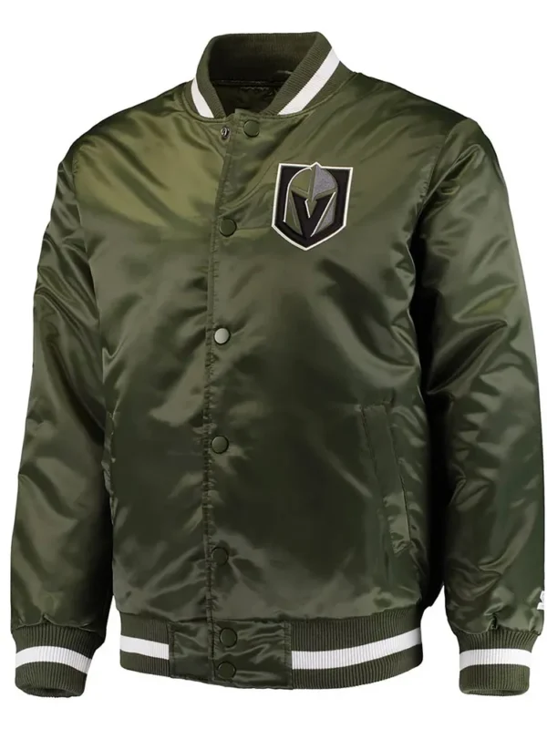 Vegas Golden Knights Green Satin Jacket