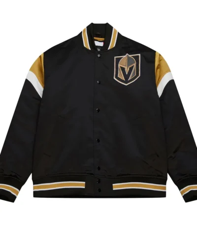 Vegas Golden Knights Heavyweight Black Satin Jacket