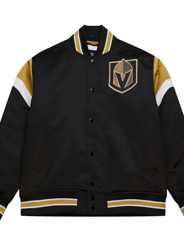 Vegas Golden Knights Heavyweight Black Satin Jacket