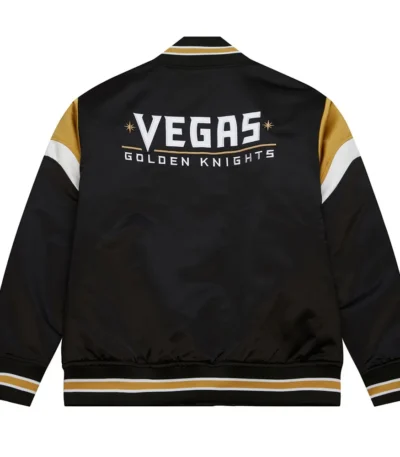Vegas Golden Knights Heavyweight Black Satin Jacket