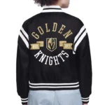 Vegas Golden Knights Printed Logo Varsity Satin Jacket