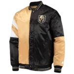 Vegas Golden Knights The Leader Black-Gold Varsity Satin Jacket