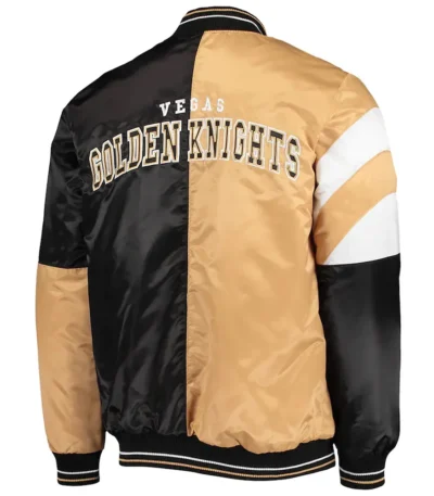 Vegas Golden Knights The Leader Black-Gold Varsity Satin Jacket