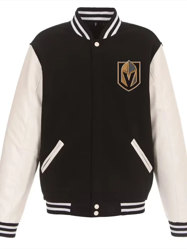 Vegas Golden Knights Varsity Black and White Jacket