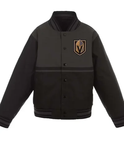 Vegas Golden Knights Youth Poly Twill Black Jacket
