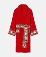 Versace Allover Red Baroque Bathrobe