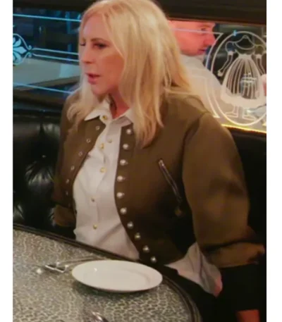 Vicki Gunvalson Green Military Style Jacket
