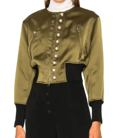 Vicki Gunvalson Green Military Style Jacket