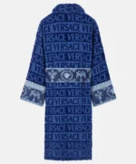 Vozien All-Over Motif Versace Blue Bathrobe