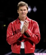 WNBA Tom Brady Red Leather Jacket