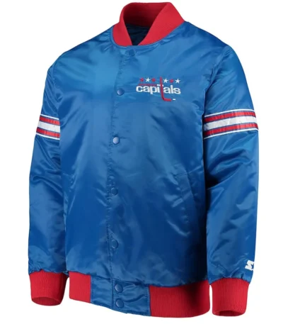 Washington Capitals Draft Pick Royal Blue Satin Jacket