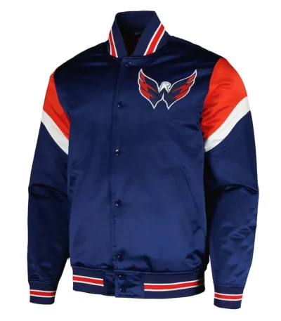 Washington Capitals Midweight Navy Satin Jacket