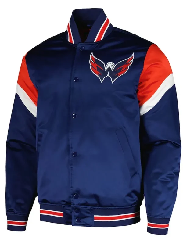 Washington Capitals Midweight Navy Satin Jacket
