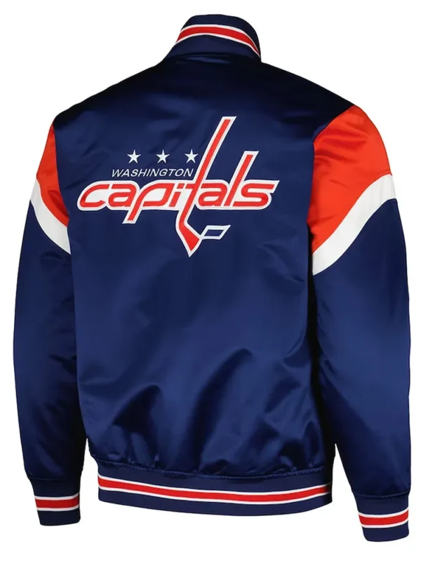 Washington Capitals Midweight Navy Satin Jacket