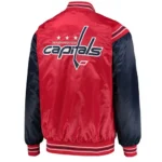 Washington Capitals Red and Blue Satin Jacket