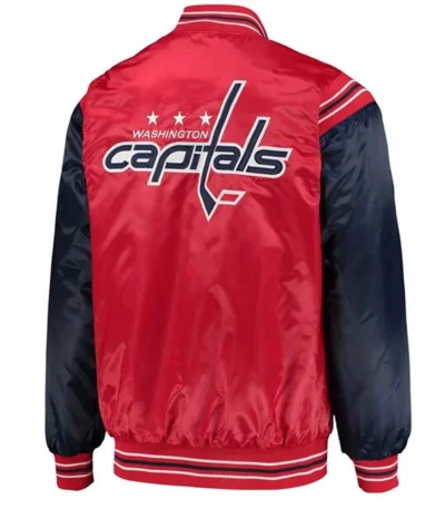 Washington Capitals Red and Blue Satin Jacket