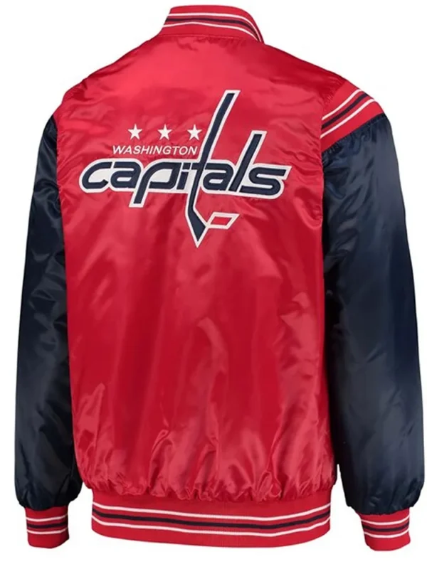 Washington Capitals Red and Blue Satin Jacket