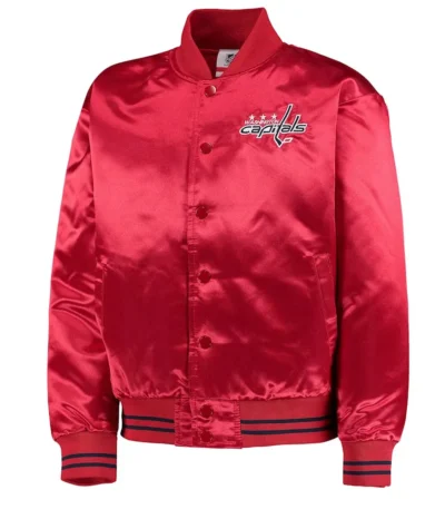 Washington Capitals Youth Gifted Goalie Red Satin Jacket