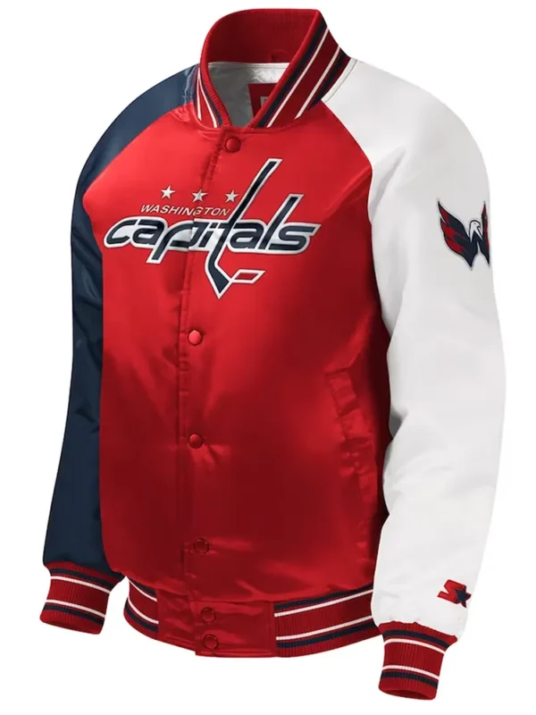 Washington Capitals Youth Varsity Satin Jacket
