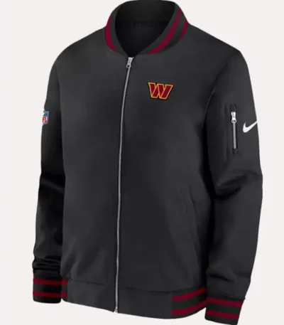 Washington Commanders Black Bomber Jacket