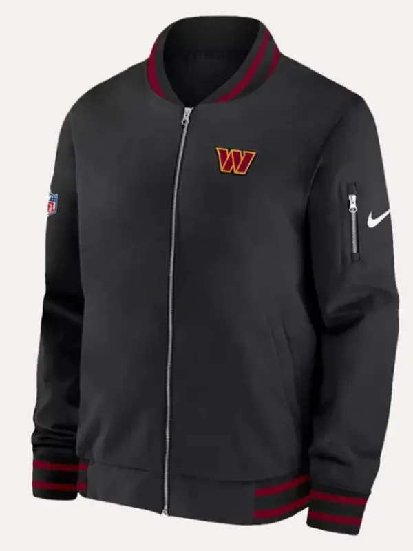 Washington Commanders Black Bomber Jacket