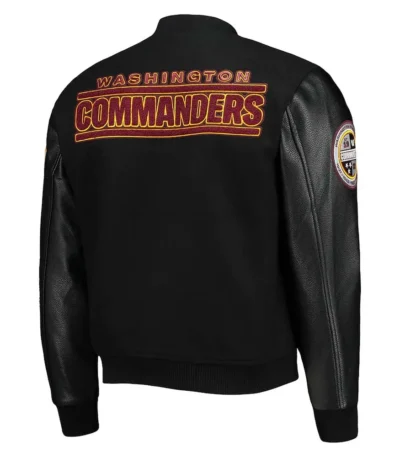 Washington Commanders Black Letterman Jacket