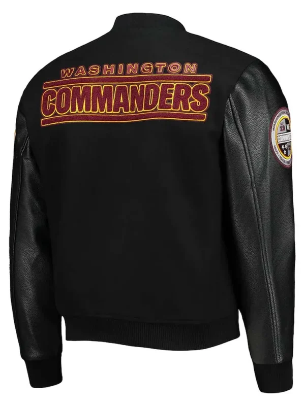 Washington Commanders Black Letterman Jacket