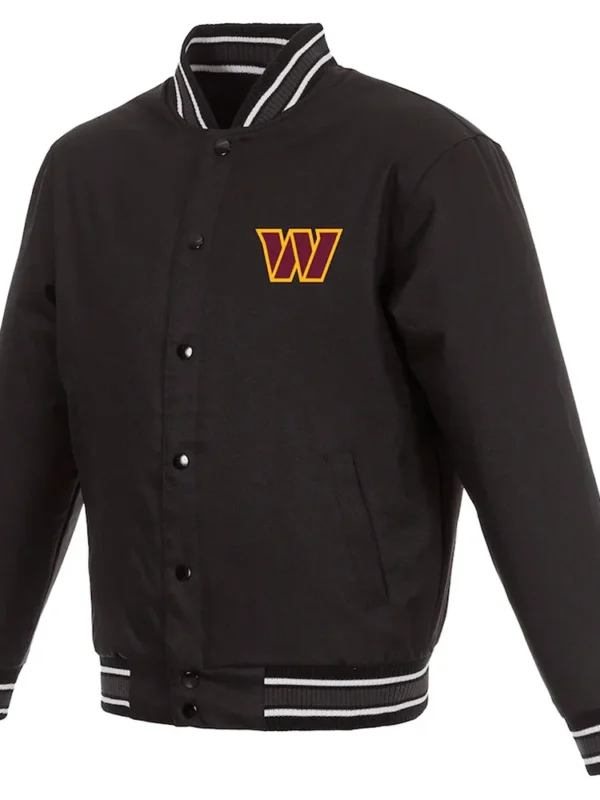 Washington Commanders Black Varsity Wool Jacket
