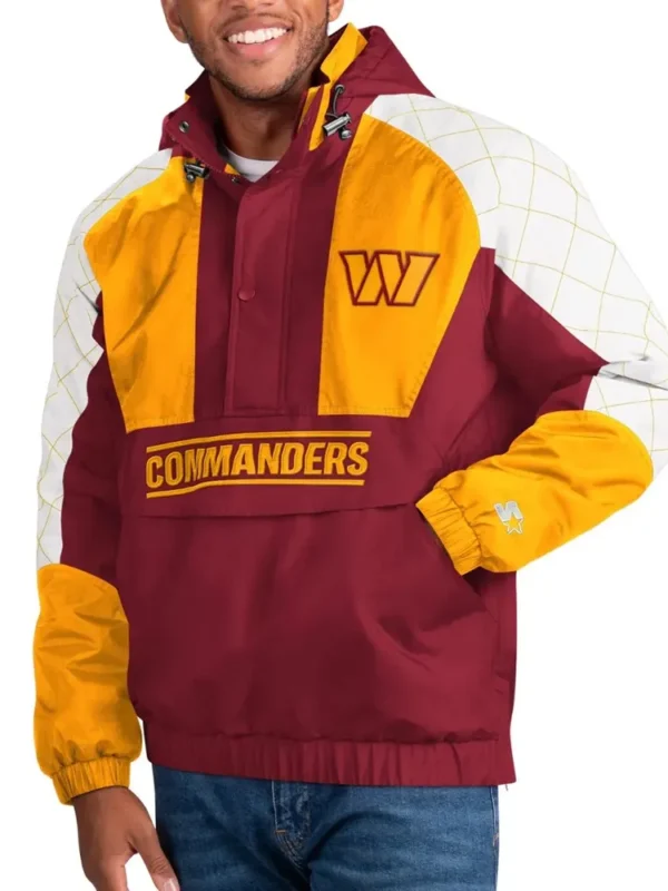 Washington Commanders Body Check Pullover Hooded Jacket